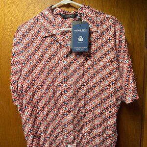 Kenneth Cole Techni-Cole Performance Shirt Red Medium